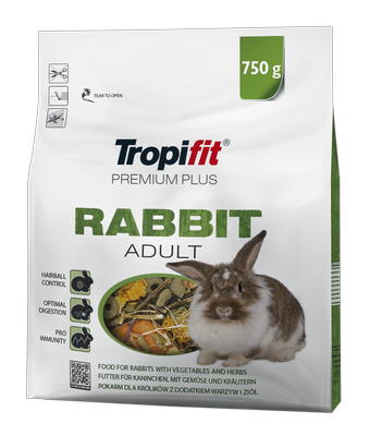TROPIFIT Premium Plus RABBIT ADULT 750g - dla królika