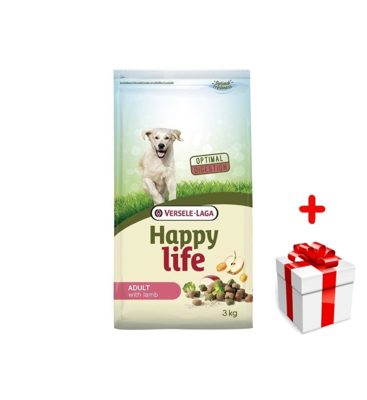 VERSELE-LAGA Happy Life Adult  Lamb 3kg + niespodzianka dla psa  GRATIS!