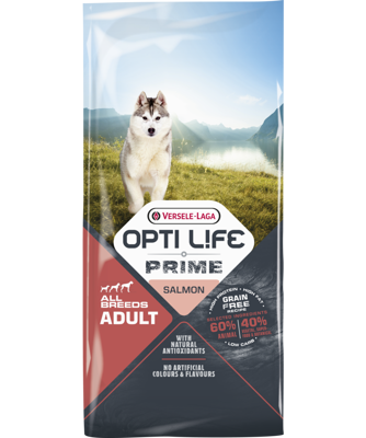 VERSELE-LAGA Opti Life Prime Adult Salmon 12,5kg - karma bezzbożowa dla dorosłych psów z łososiem
