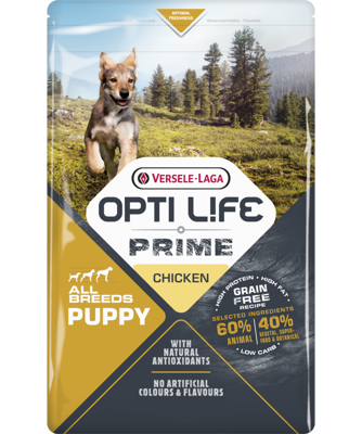 VERSELE-LAGA Opti Life Prime Puppy 2,5kg - karma bezzbożowa dla szczeniąt z kurczakiem
