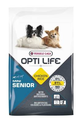 VERSELE-LAGA Opti Life Senior Mini 7,5kg - z kurczakiem - dla małych ras w wieku powyżej 7 lat
