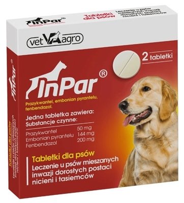 VET-AGRO InPar- tabletki odrobaczające dla psa (2 tabl.)