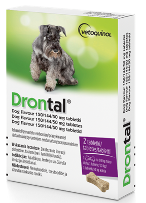 VETOQUINOL Drontal - Dog Flavour Tabletki Dla Psów 2tabl. (kostki)