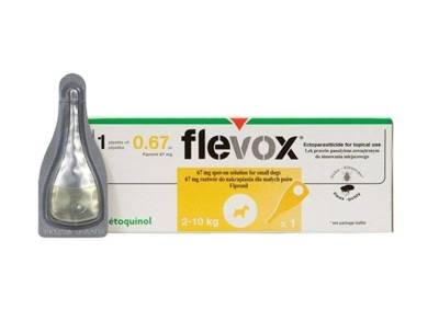 VETOQUINOL Flevox S 1x0,67 ml roztwór na pchły i kleszcze dla psów małych ras /data ważności 15/8/2024