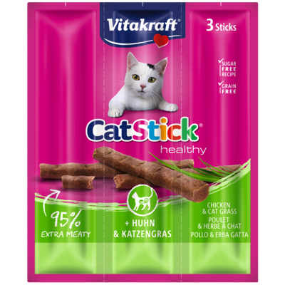 VITAKRAFT Kabanosy Cat Stick z kurczakiem i trawą dla kota 18g