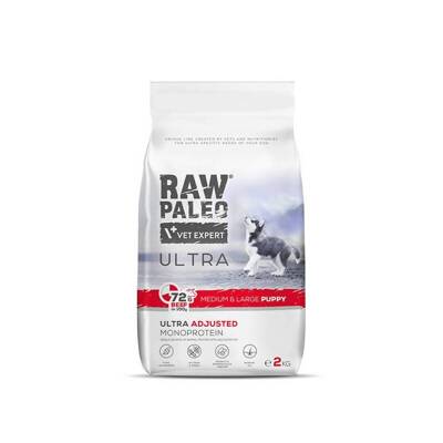 Vetexpert Raw Paleo Ultra Beef Puppy Medium/Large 2kg/Opakownie uszkodzone (2226) !!! 