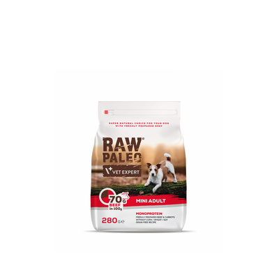 WIELKIE TESTOWANIE Vetexpert RAW PALEO BEEF ADULT MINI 280g