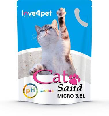 Żwirek Silikonowy dla Kota Cat Sand Micro - PH Control 3,8l ( Zmienia kolor, aby sprawdzić wczesne oznaki choroby)- 1,5kg/ Opakowanie uszkodzone (3044) !!!