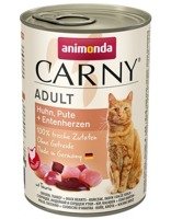 ANIMONDA Cat Carny Adult smak: kurczak, indyk i serca kaczki 400g 