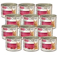 ANIMONDA Cat Carny Adult smak: wołowina i serca 12 x 200g 