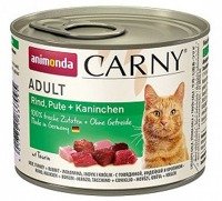 ANIMONDA Cat Carny Adult smak: wołowina, indyk i królik 200g 