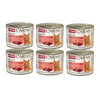 ANIMONDA Cat Carny Senior smak: wołowina i serca indyka 6 x 200g 