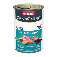 ANIMONDA GranCarno Adult Dog smak: Łosoś + szpinak 400g