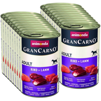 ANIMONDA GranCarno Adult Dog smak: Wołowina + jagnięcina 18x400g