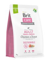 BRIT CARE Dog Sustainable Adult Small Breed Chicken & Insect 3kg//Opakowanie uszkodzone (2247) !!! 