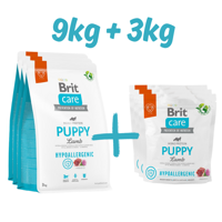 BRIT CARE Hypoallergenic Puppy Lamb 9kg + 3kg