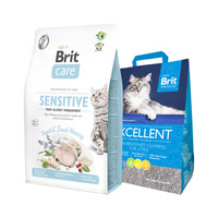 BRIT Care Cat Grain-Free Sensitive Allergy Management Insect 7kg + żwirek dla kota GRATIS!
