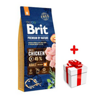 BRIT Premium By Nature Adult M 8kg  + niespodzianka dla psa GRATIS!