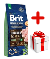 BRIT Premium By Nature Junior XL 15kg + niespodzianka dla psa GRATIS!