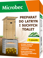 BROS - Microbec preparat do latryn i suchych toalet 4x30g