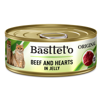 Basttet'o Original Wołowina z sercem w galarecie dla kotów 85g (puszka)