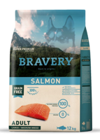 Bravery Grain Free Adult Medium Large Salmon 8,9kg/Opakowanie uszkodzone (1988) !!