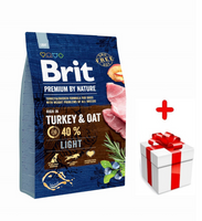Brit Premium By Nature Light 3kg + niespodzianka dla psa GRATIS!