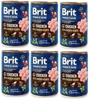 Brit Premium by Nature Chicken With Chicken Hearts 6x800g