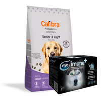 Calibra Dog Premium Line Senior&Light 12kg + napój probiotyczny dla psa 14 x 30 ml 