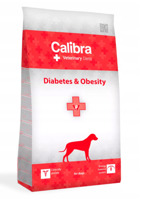 Calibra Veterinary Diets Dog Diabetes Obesity 12kg/Opakowanie uszkodzone (7885,8219,8220,9623,1714,2137) !!! 