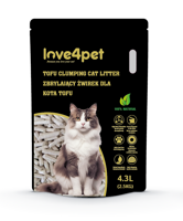 Cat Sand Love4pet Żwirek zbrylający dla kota tofu 2,5kg 4,3L/Opakowanie uszkodzone (3024) !!!