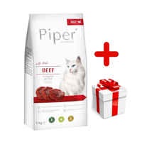 DOLINA NOTECI Piper Animals z wołowiną dla kotów 3kg + niespodzianka dla kota GRATIS!