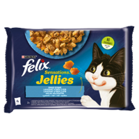FELIX Sensations Jellies Karma dla kotów smaki rybne w galaretce 4x85g