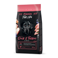 FITMIN dog For Life Duck & Turkey 12kg\ Opakowanie uszkodzone (1999) !!! 