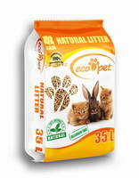 Gaja Eco-Pet Drewniany Żwirek dla kota i ściółka dla małych zwierząt 35L-19,5kg/Opakowanie uszkodzone (7500) !!! 