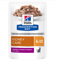 HILL'S PD Prescription Diet Feline k/d Kidney Care Wołowina 85g - saszetka