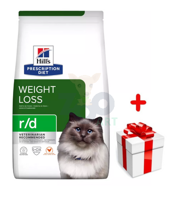 HILL'S PD Prescription Diet Feline r/d 1,5kg + niespodzianka dla kota GRATIS!