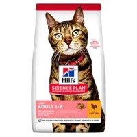 HILL'S SP Science Plan Feline Adult Light Kurczak 10kg/ Opakowanie uszkodzone (8034) !!! 