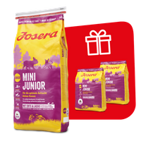 JOSERA Mini Junior 10kg + 2x900g GRATIS!!