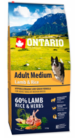 ONTARIO-Adult Medium Lamb & Rice 12kg