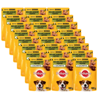 PEDIGREE Adult saszetka 24x100 g - mokra karma pełnoporcjowa, kawałki bogate w mieszankę jagnięciny i wątróbki w galaretce dla dorosłych psów