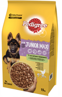 PEDIGREE Junior 15kg (duże rasy) - sucha karma dla psów z kurczakiem i ryżem