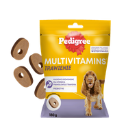 PEDIGREE Multivitamins Trawienie - karma uzupełniająca dla dorosłych psów, o smaku kurczaka 180 g