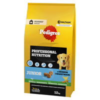 PEDIGREE® Junior Professional Nutrition 12kg z drobiem i warzywami - sucha karma pełnoporcjowa dla szczeniąt psów dużych i średnich ras/ Opakowanie uszkodzone(9912,115,117,552,854,1093) !!! 