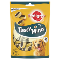 PEDIGREE® Tasty Minis 140g - przysmak dla dorosłych psów, o smaku wołowiny i sera