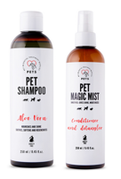 PET Shampoo Aloe Vera/Szampon Aloesowy 250ml Odżywczy i nabłyszczający + Pet Magic Mist - Magiczna Mgiełka do Sierści 250ml Łatwe rozczesywanie i odżywiona sierść