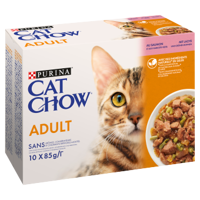 PURINA Cat Chow Adult Karma dla kotów z łososiem i zieloną fasolką w galaretce 10x85 g