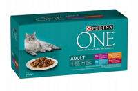 Purina One Adult saszetki dla kota MIX smaków w sosie 40x85g