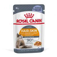 ROYAL CANIN  Hair&Skin 12x85g w galaretce karma mokra w galaretce dla kotów dorosłych, zdrowa skóra, piękna sierść