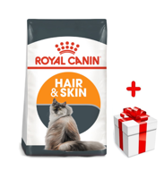 ROYAL CANIN Hair&Skin Care 4kg karma sucha dla kotów dorosłych, lśniąca sierść i zdrowa skóra + niespodzianka dla kota GRATIS!